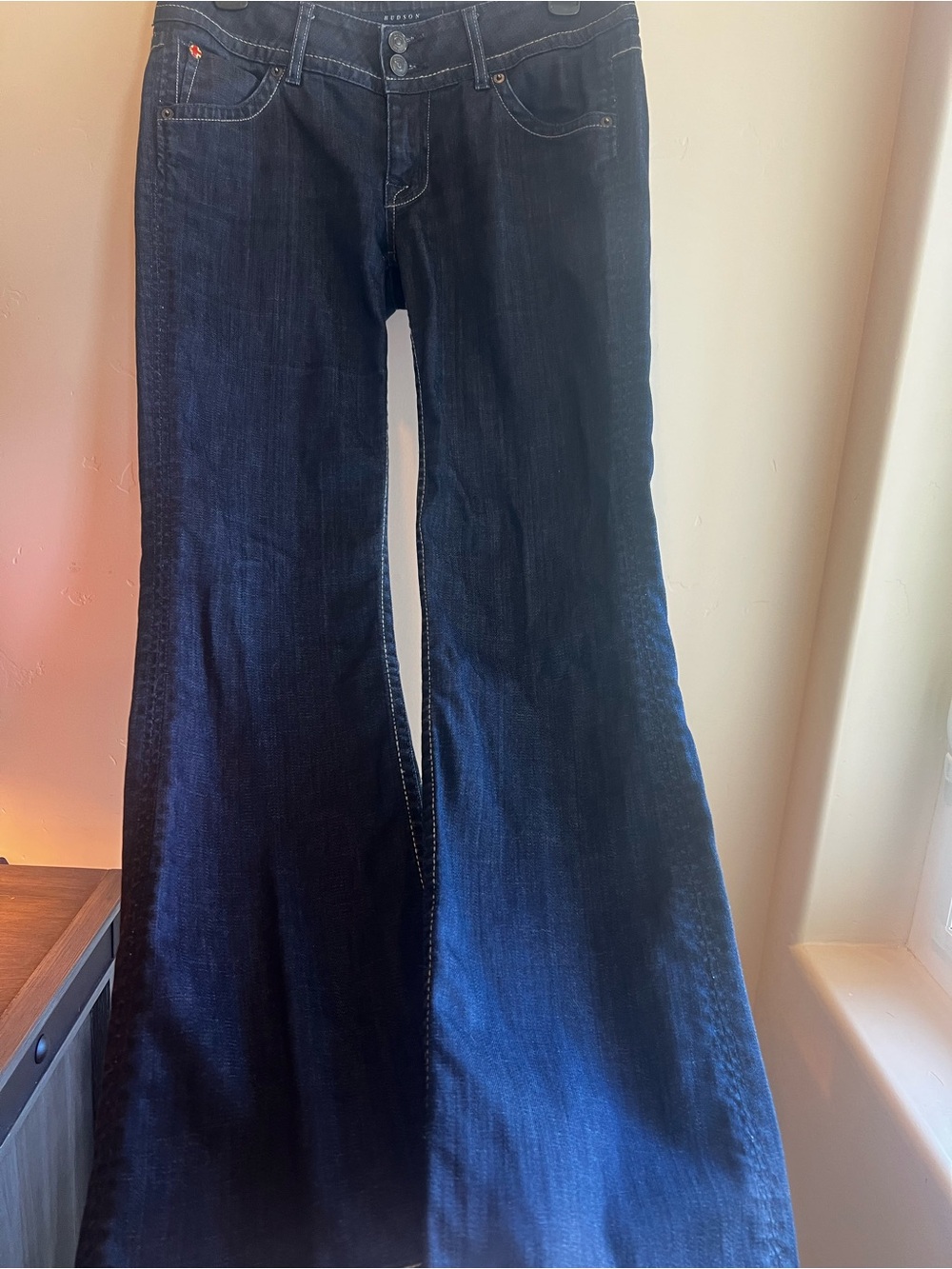 Hudson Jeans Deep Indigo Slight Flare Leg Jeans